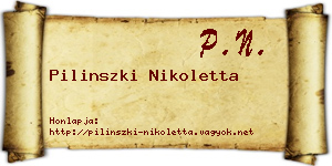Pilinszki Nikoletta névjegykártya